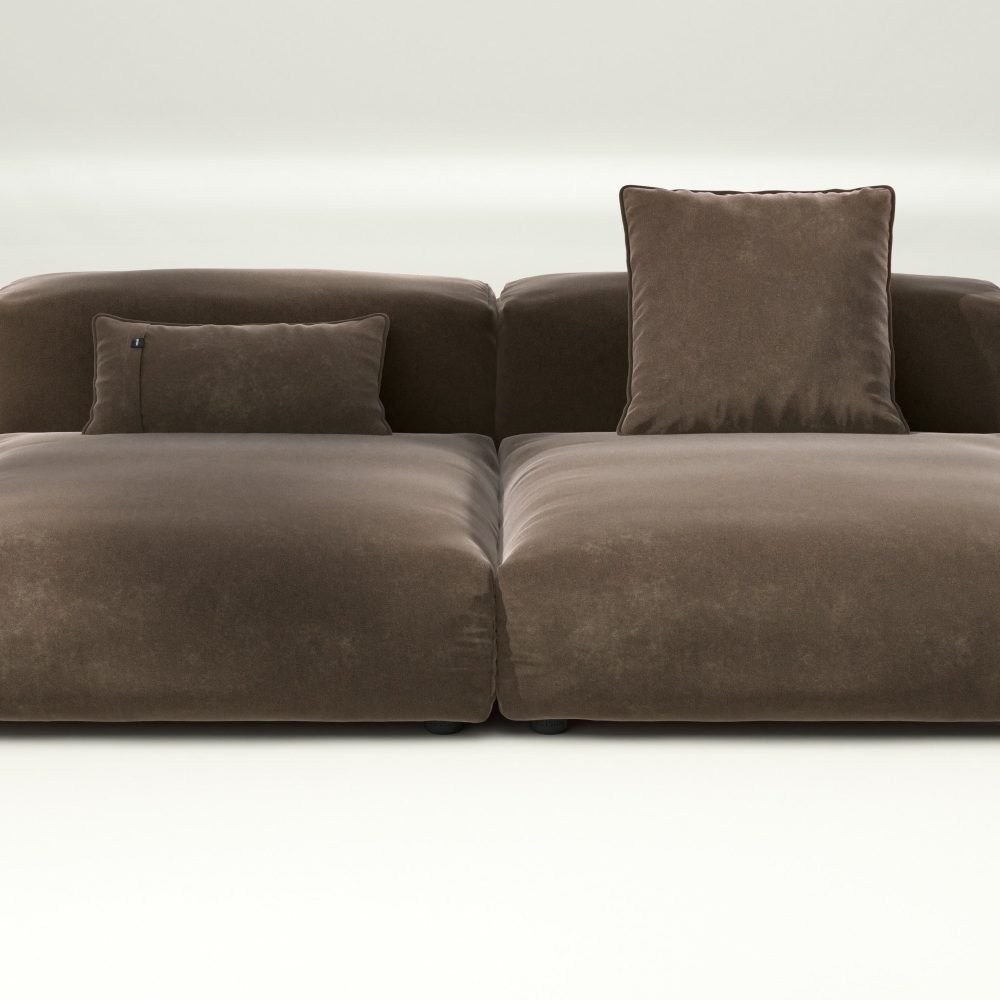 vetsak | Sofa Set 01 Large - suave - espresso | Modular Sofa | 3.5 Seater