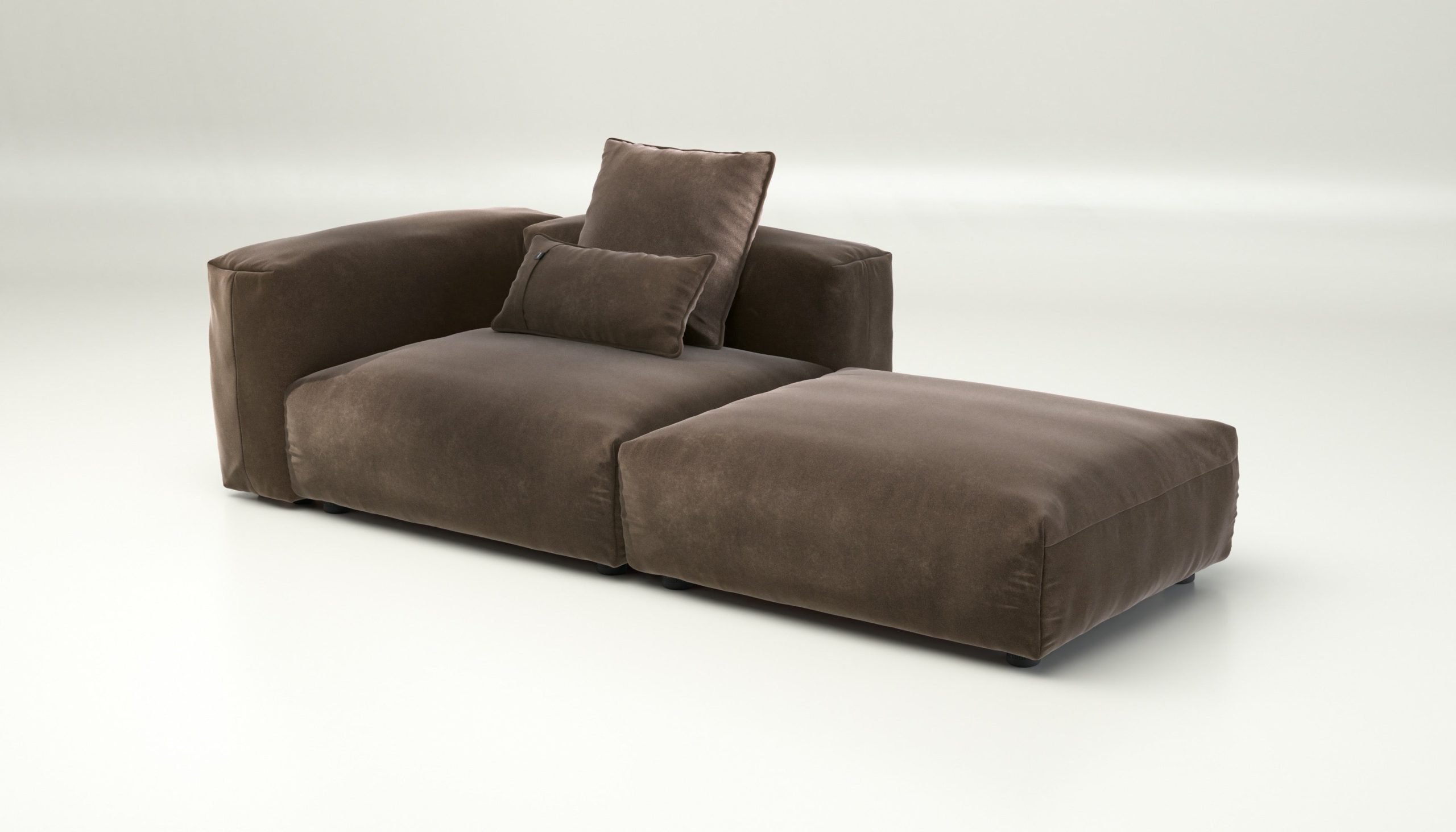 vetsak | Sofa Set 01 Large - suave - espresso | Modular Sofa | 3.5 Seater