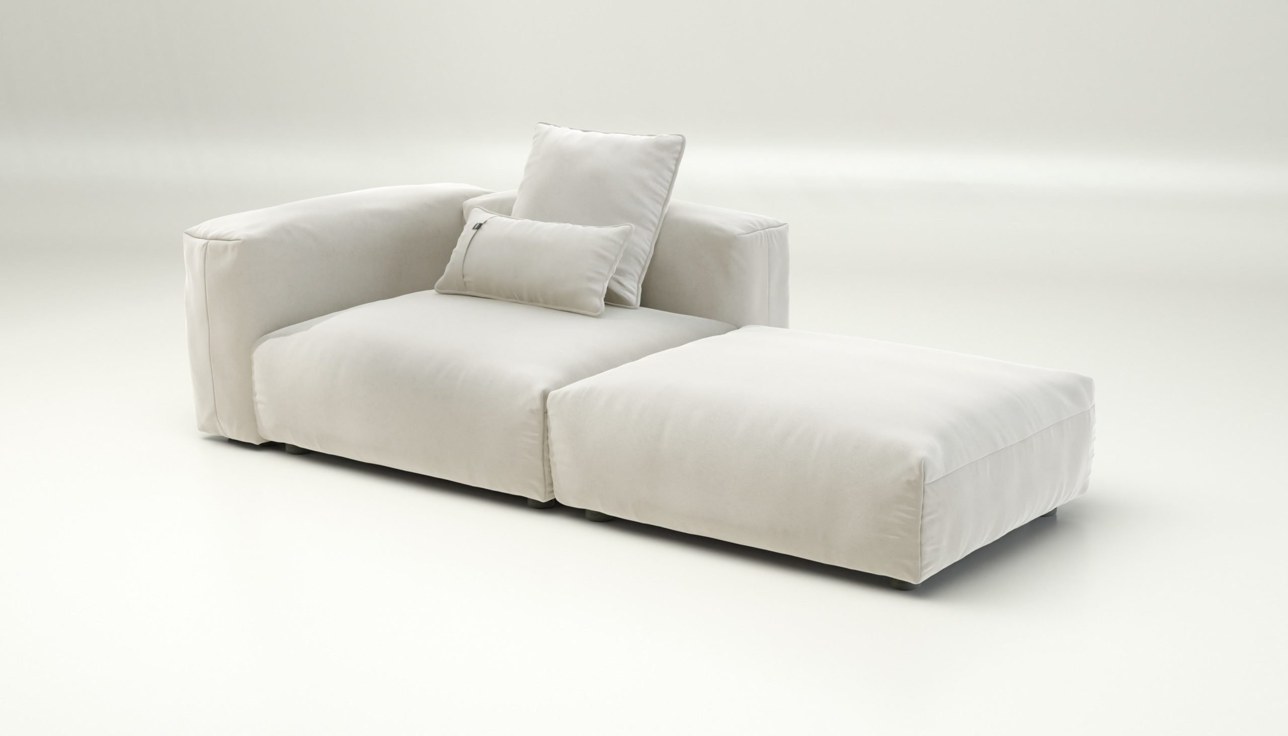 vetsak | Sofa Set 01 Large - suave - pearl | Modular Sofa | 3.5 Seater
