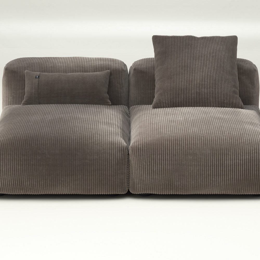 vetsak | Sofa Set 01 Medium - cord velour - mocha | Modular Sofa | 2.5 Seater