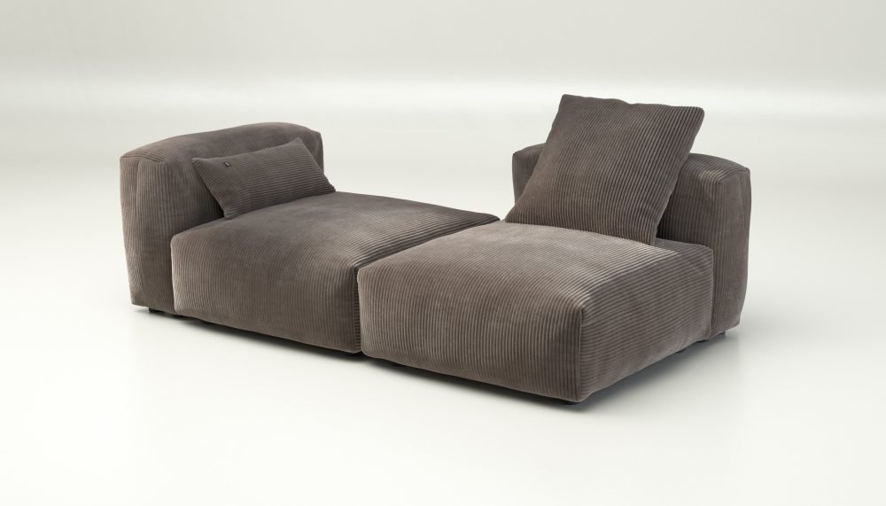vetsak | Sofa Set 01 Medium - cord velour - mocha | Modular Sofa | 2.5 Seater