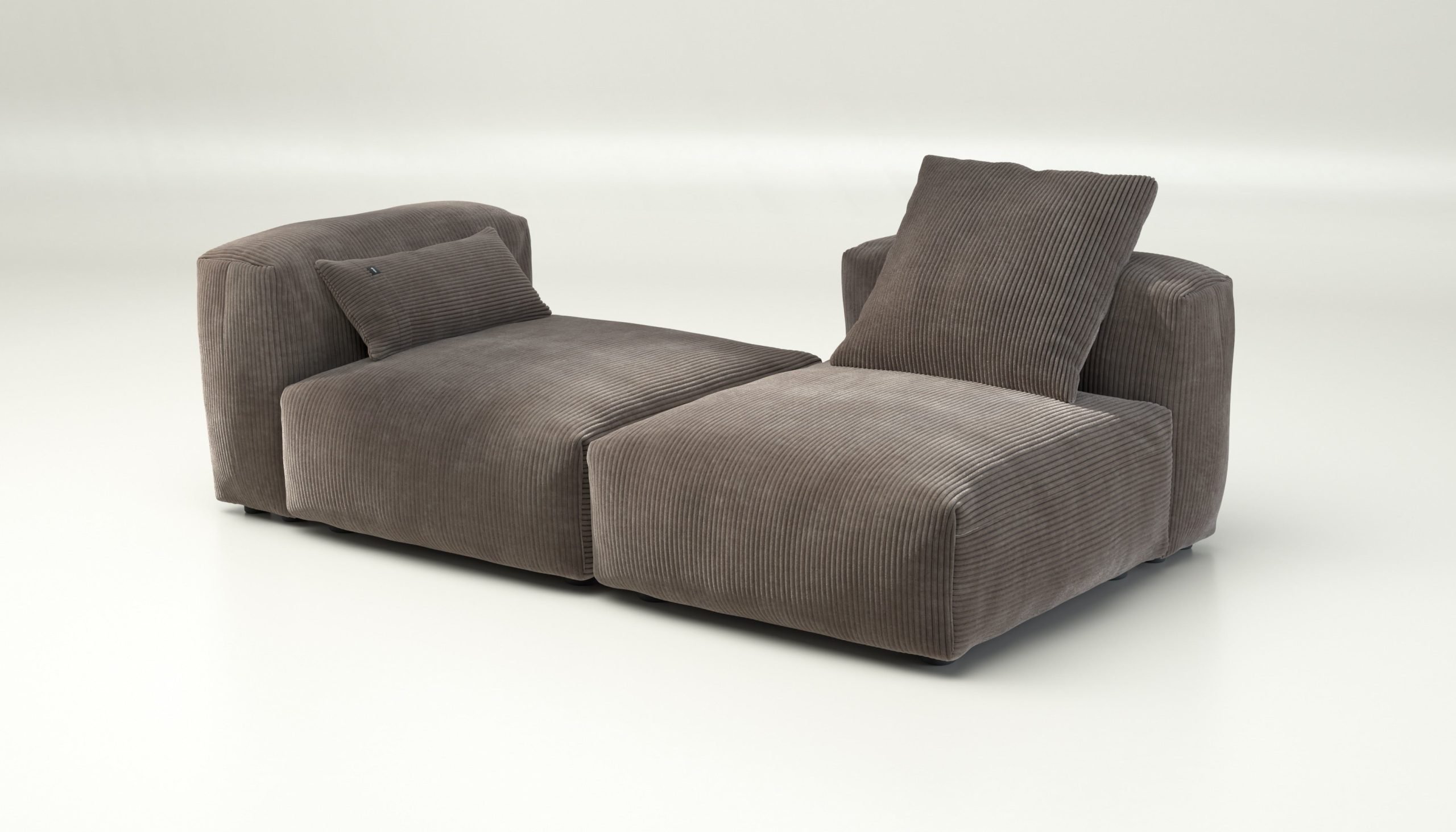 vetsak | Sofa Set 01 Medium - cord velour - mocha | Modular Sofa | 2.5 Seater
