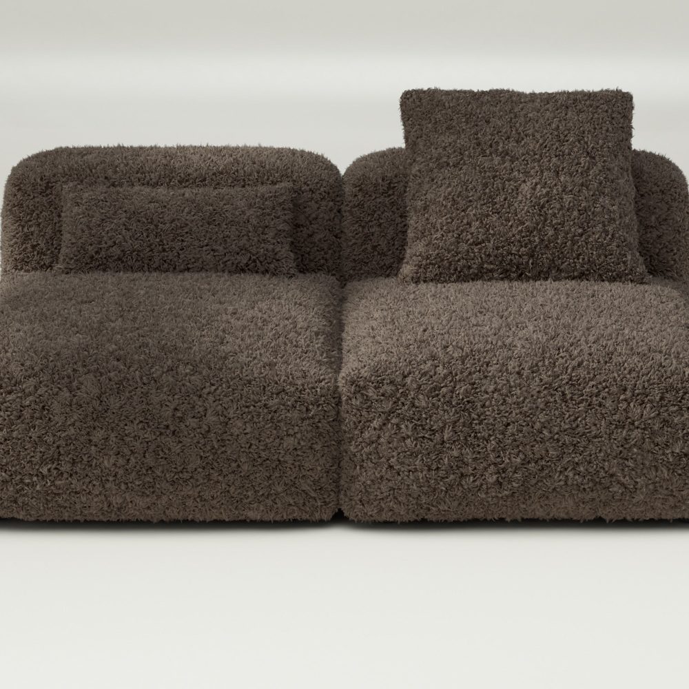 vetsak | Sofa Set 01 Medium - doodle - cacao | Modular Sofa | 2.5 Seater