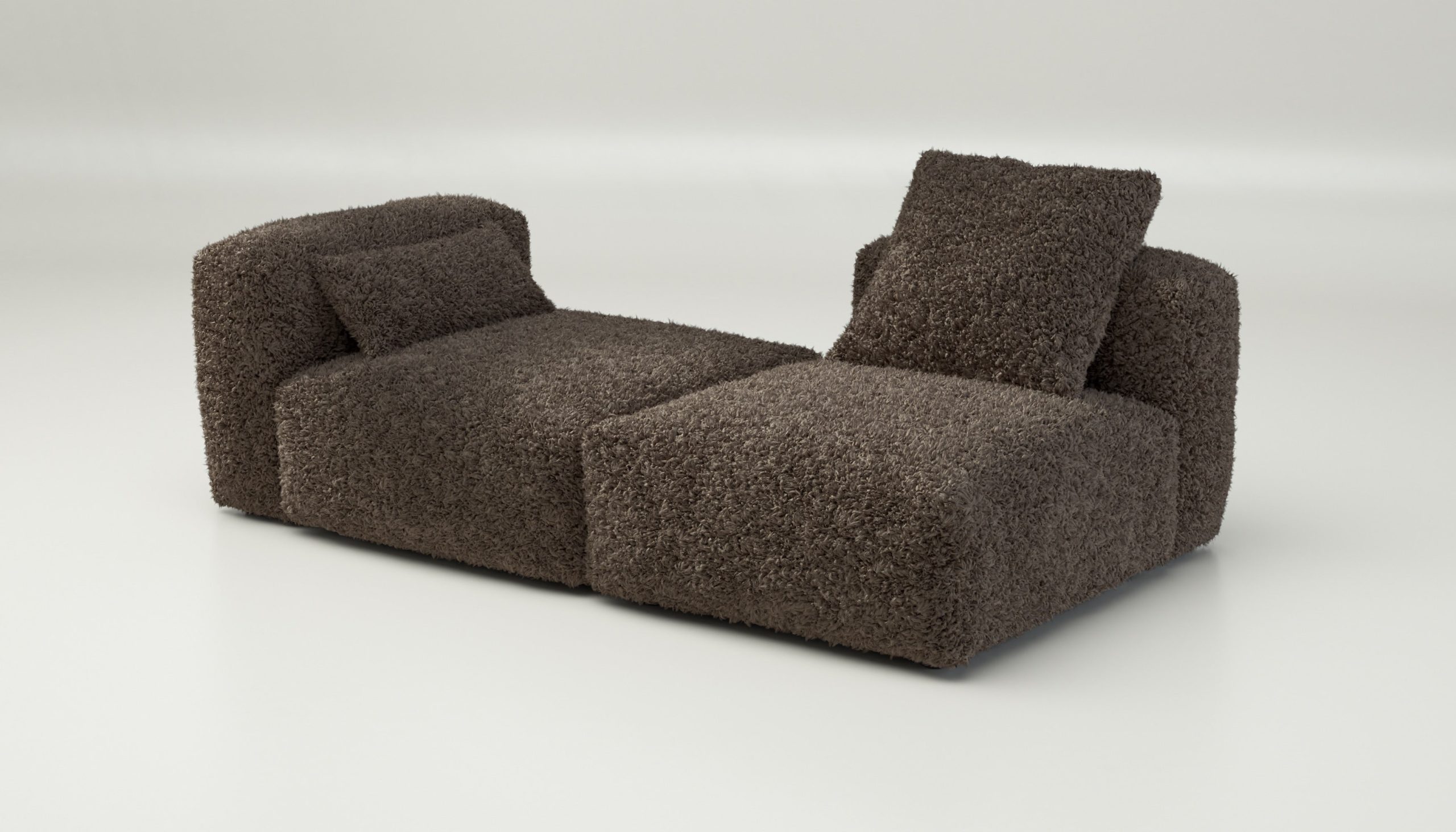 vetsak | Sofa Set 01 Medium - doodle - cacao | Modular Sofa | 2.5 Seater