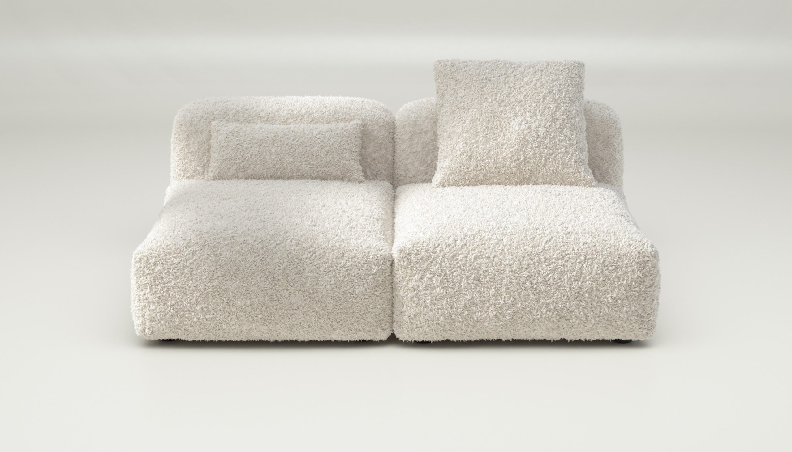 vetsak | Sofa Set 01 Medium - doodle - creme | Modular Sofa | 2.5 Seater