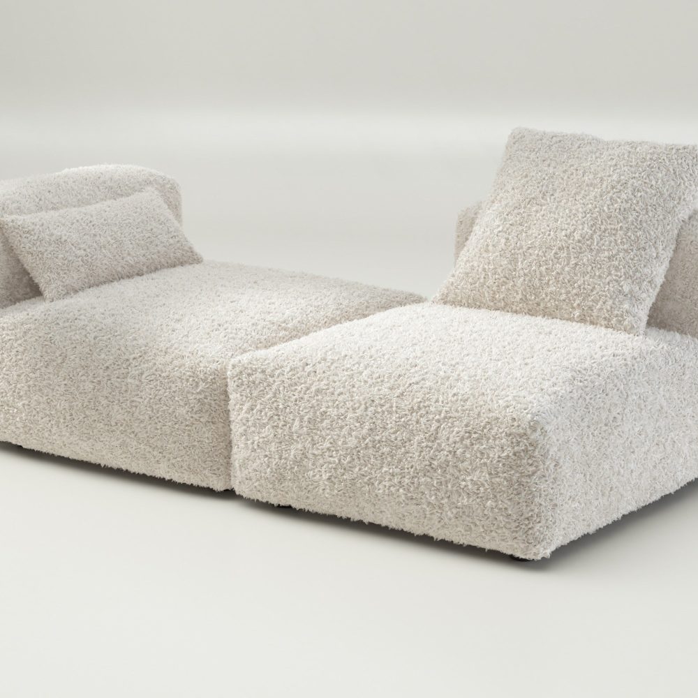 vetsak | Sofa Set 01 Medium - doodle - creme | Modular Sofa | 2.5 Seater