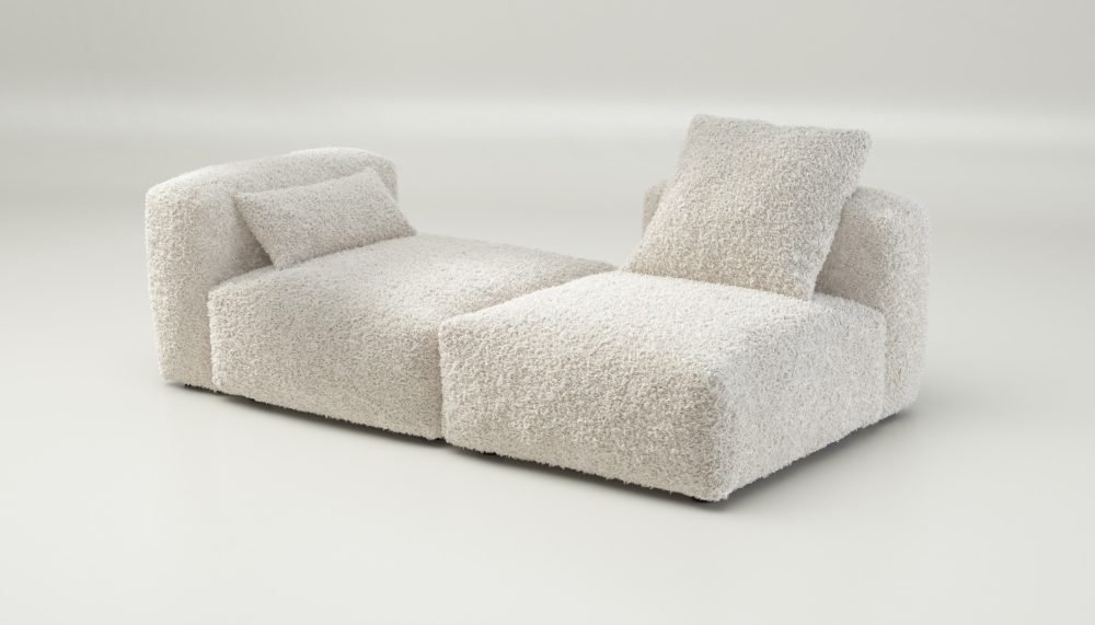 vetsak | Sofa Set 01 Medium - doodle - creme | Modular Sofa | 2.5 Seater