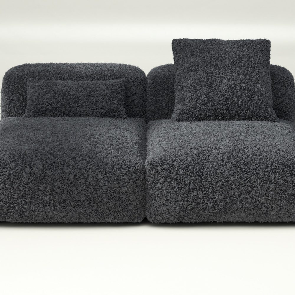 vetsak | Sofa Set 01 Medium - doodle - dark grey | Modular Sofa | 2.5 Seater