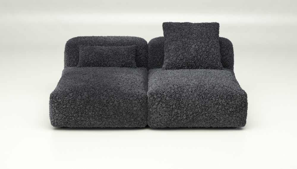 vetsak | Sofa Set 01 Medium - doodle - dark grey | Modular Sofa | 2.5 Seater