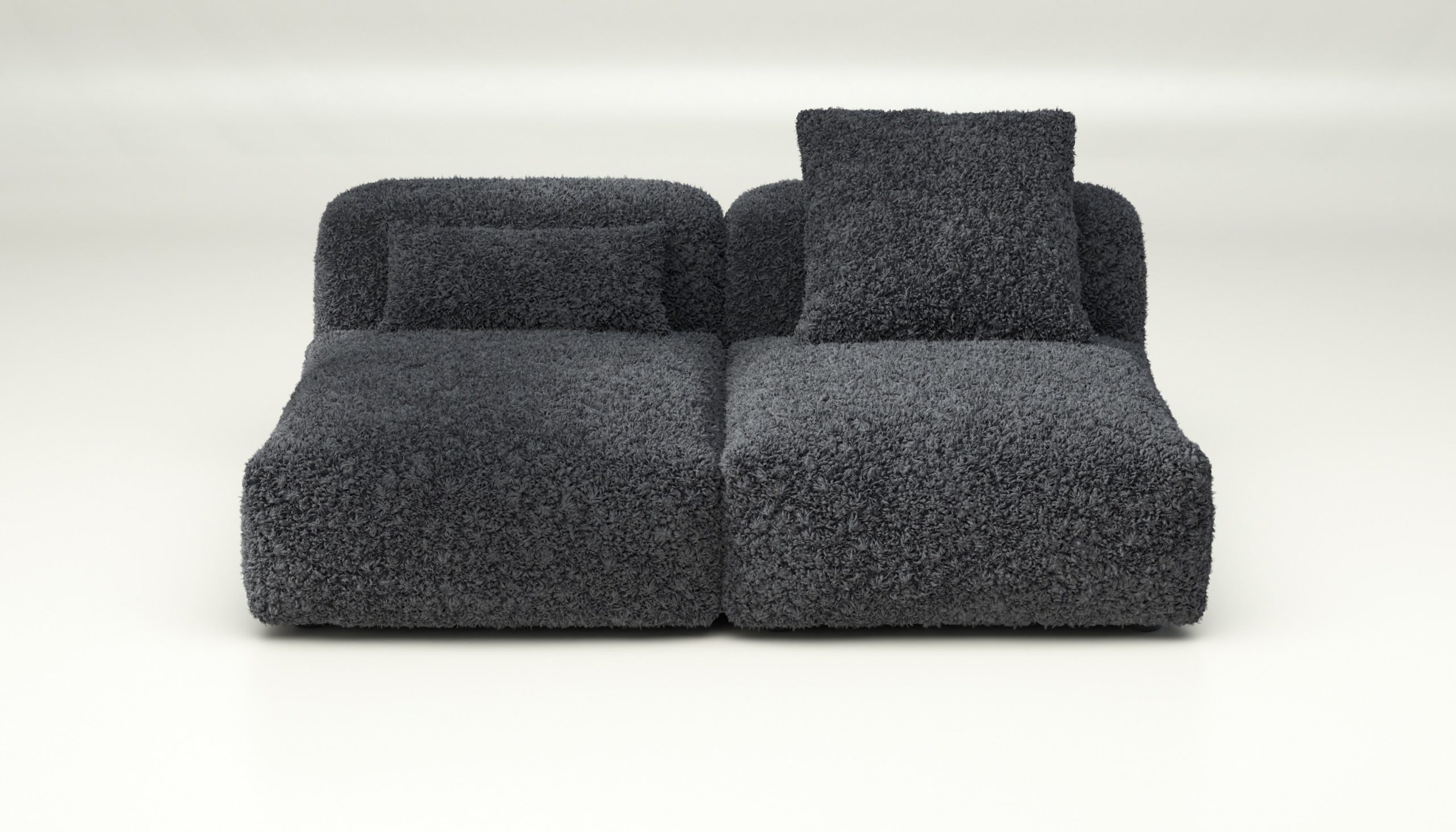 vetsak | Sofa Set 01 Medium - doodle - dark grey | Modular Sofa | 2.5 Seater
