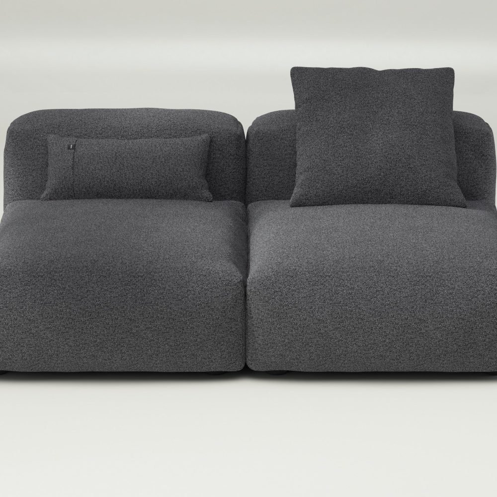 vetsak | Sofa Set 01 Medium - loop loop - anthracite | Modular Sofa | 2.5 Seater