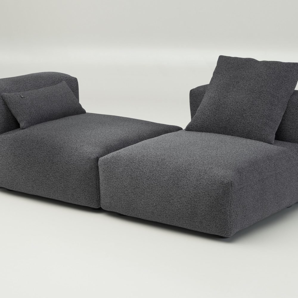 vetsak | Sofa Set 01 Medium - loop loop - anthracite | Modular Sofa | 2.5 Seater