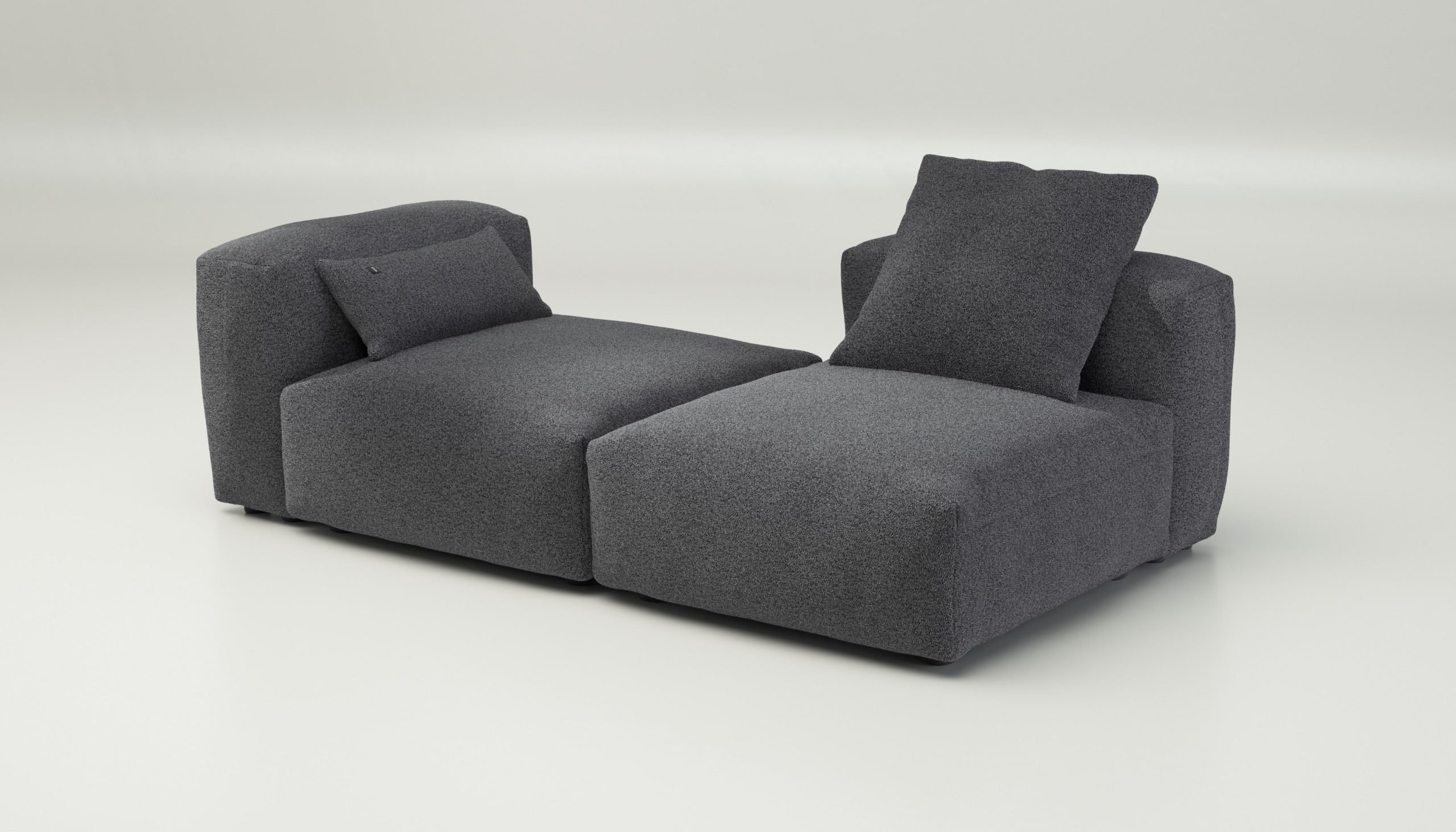 vetsak | Sofa Set 01 Medium - loop loop - anthracite | Modular Sofa | 2.5 Seater