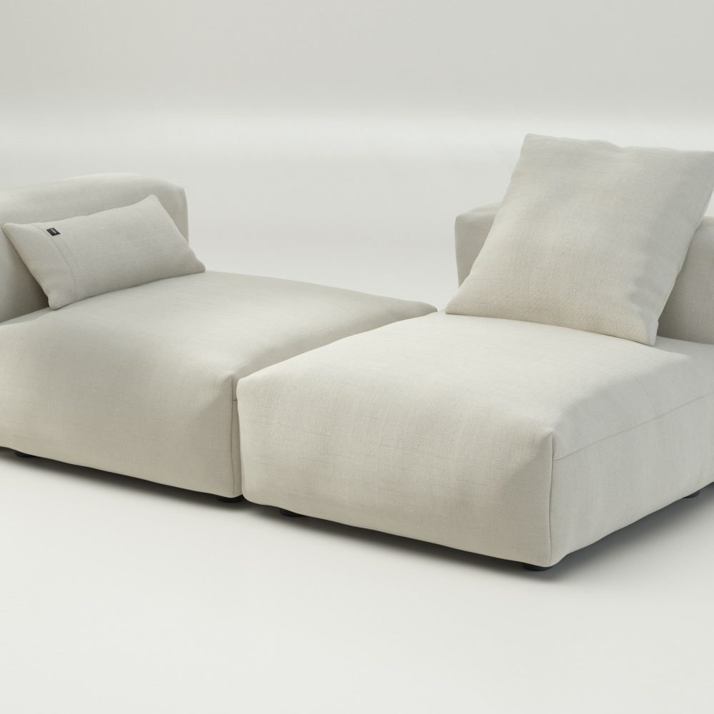 vetsak | Sofa Set 01 Medium - pique - creme | Modular Sofa | 2.5 Seater