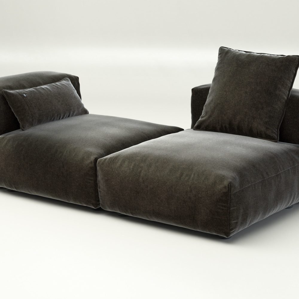 vetsak | Sofa Set 01 Medium - suave - anthracite | Modular Sofa | 2.5 Seater
