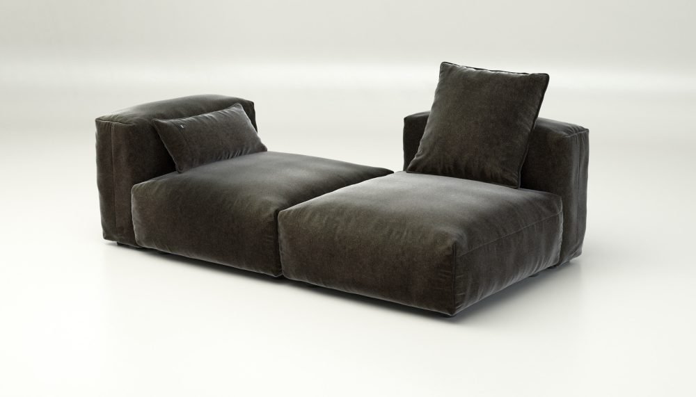 vetsak | Sofa Set 01 Medium - suave - anthracite | Modular Sofa | 2.5 Seater