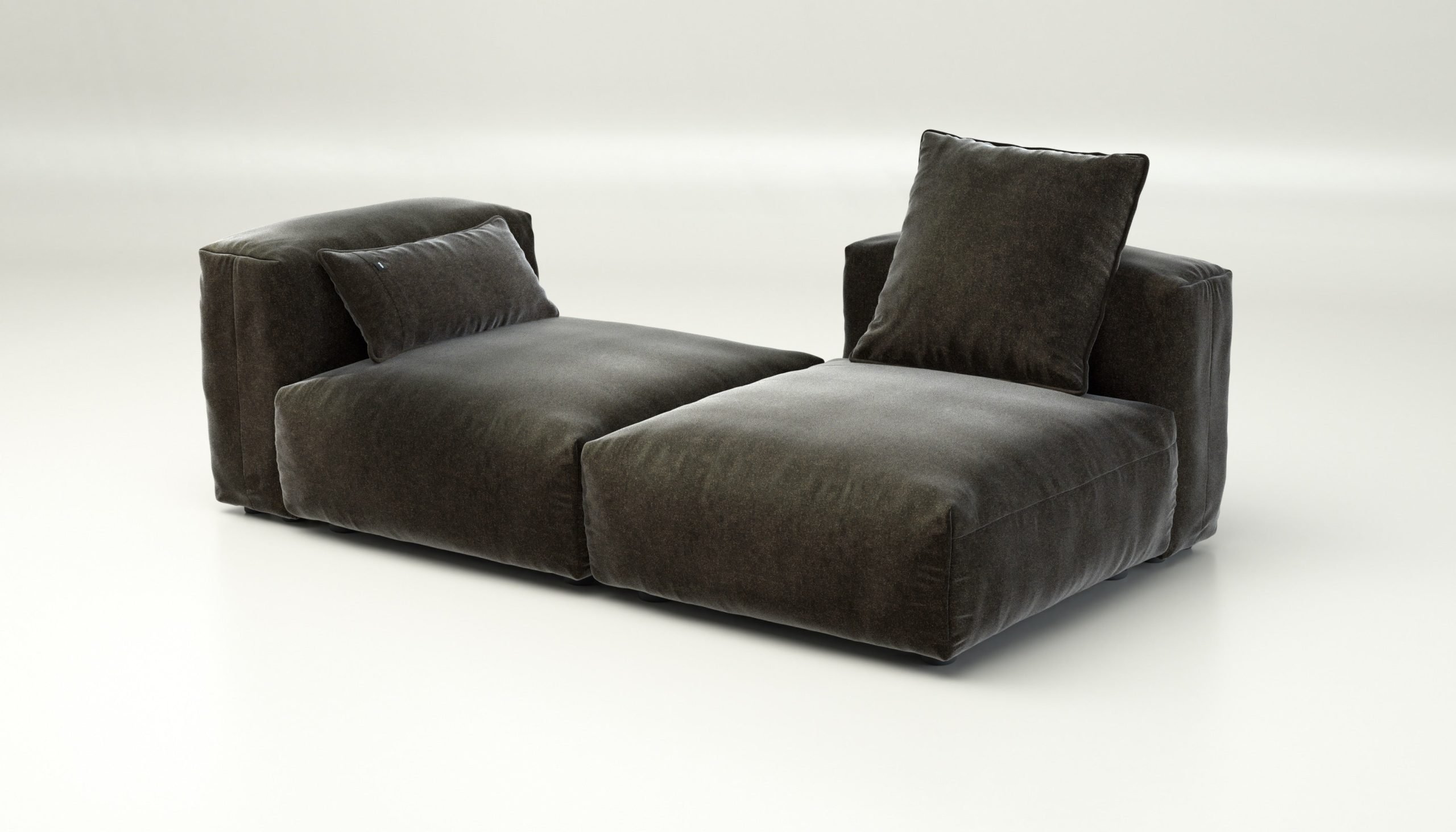 vetsak | Sofa Set 01 Medium - suave - anthracite | Modular Sofa | 2.5 Seater