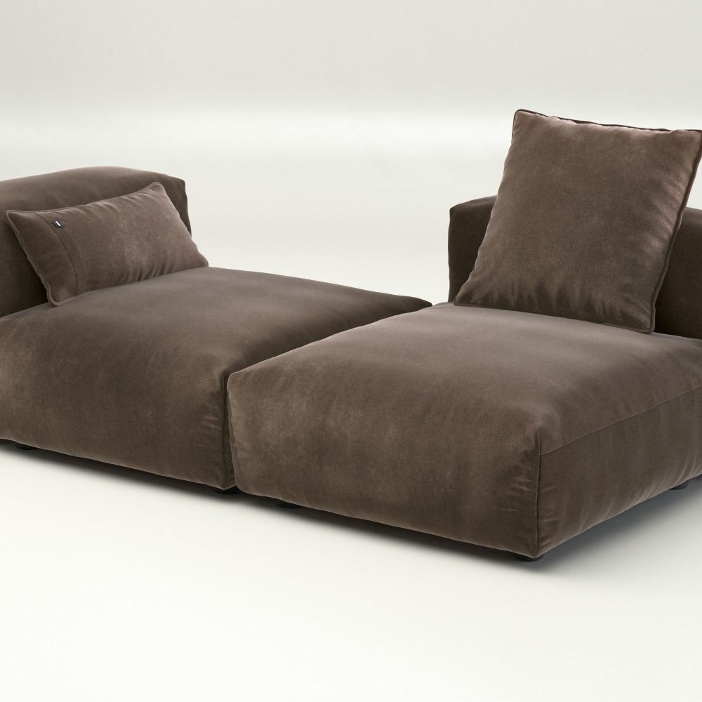 vetsak | Sofa Set 01 Medium - suave - espresso | Modular Sofa | 2.5 Seater
