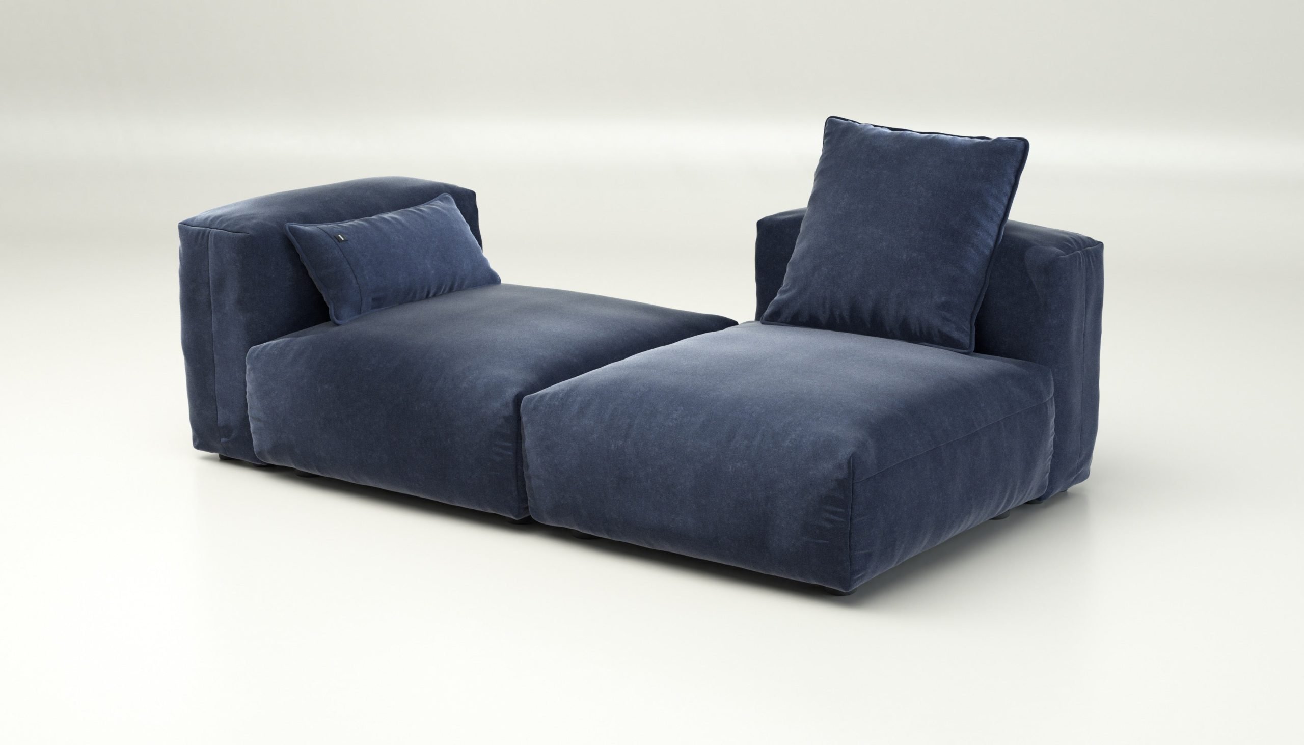 vetsak | Sofa Set 01 Medium - suave - navy | Modular Sofa | 2.5 Seater