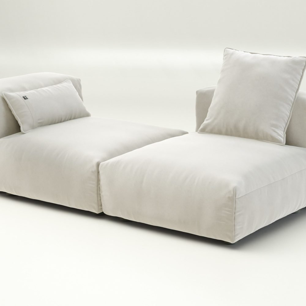 vetsak | Sofa Set 01 Medium - suave - pearl | Modular Sofa | 2.5 Seater