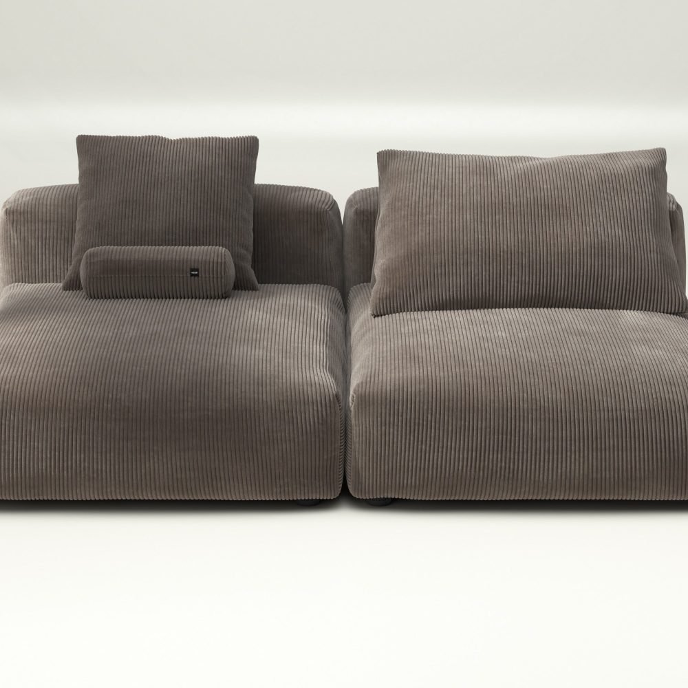 vetsak | Sofa Set 01 XLarge - cord velour - mocha | Modular Sofa | 3.5 Seater