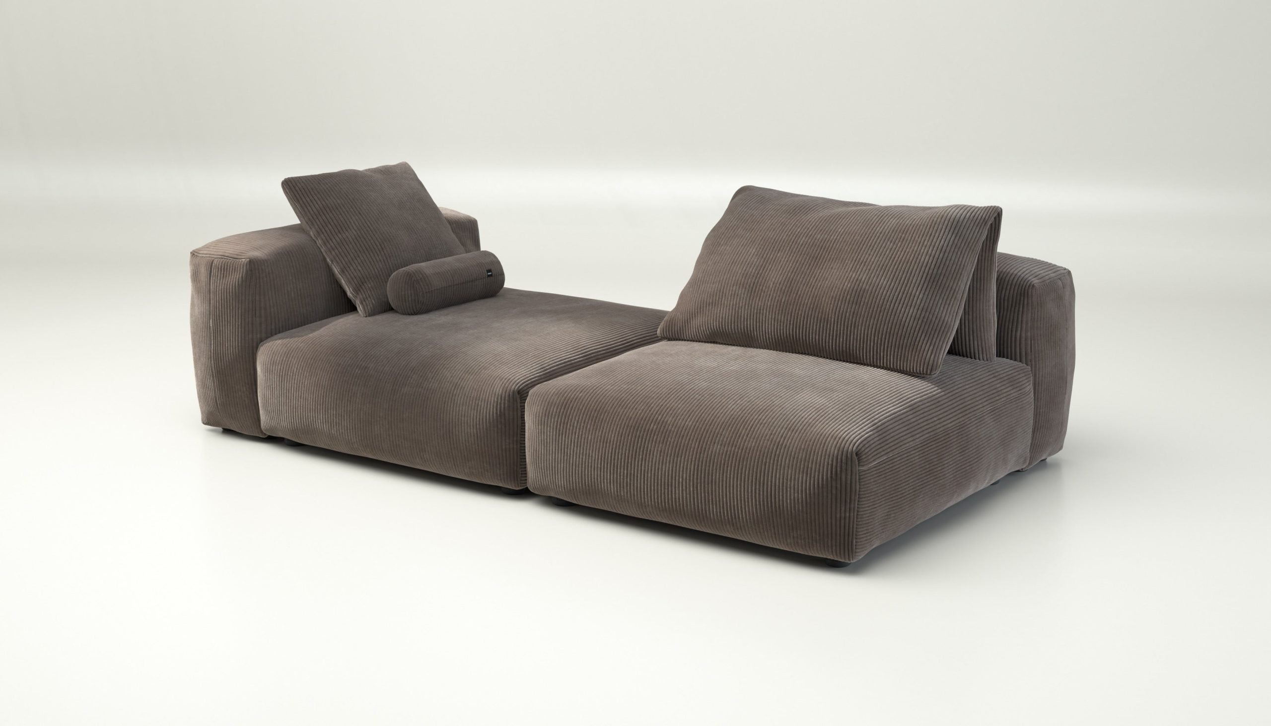 vetsak | Sofa Set 01 XLarge - cord velour - mocha | Modular Sofa | 3.5 Seater