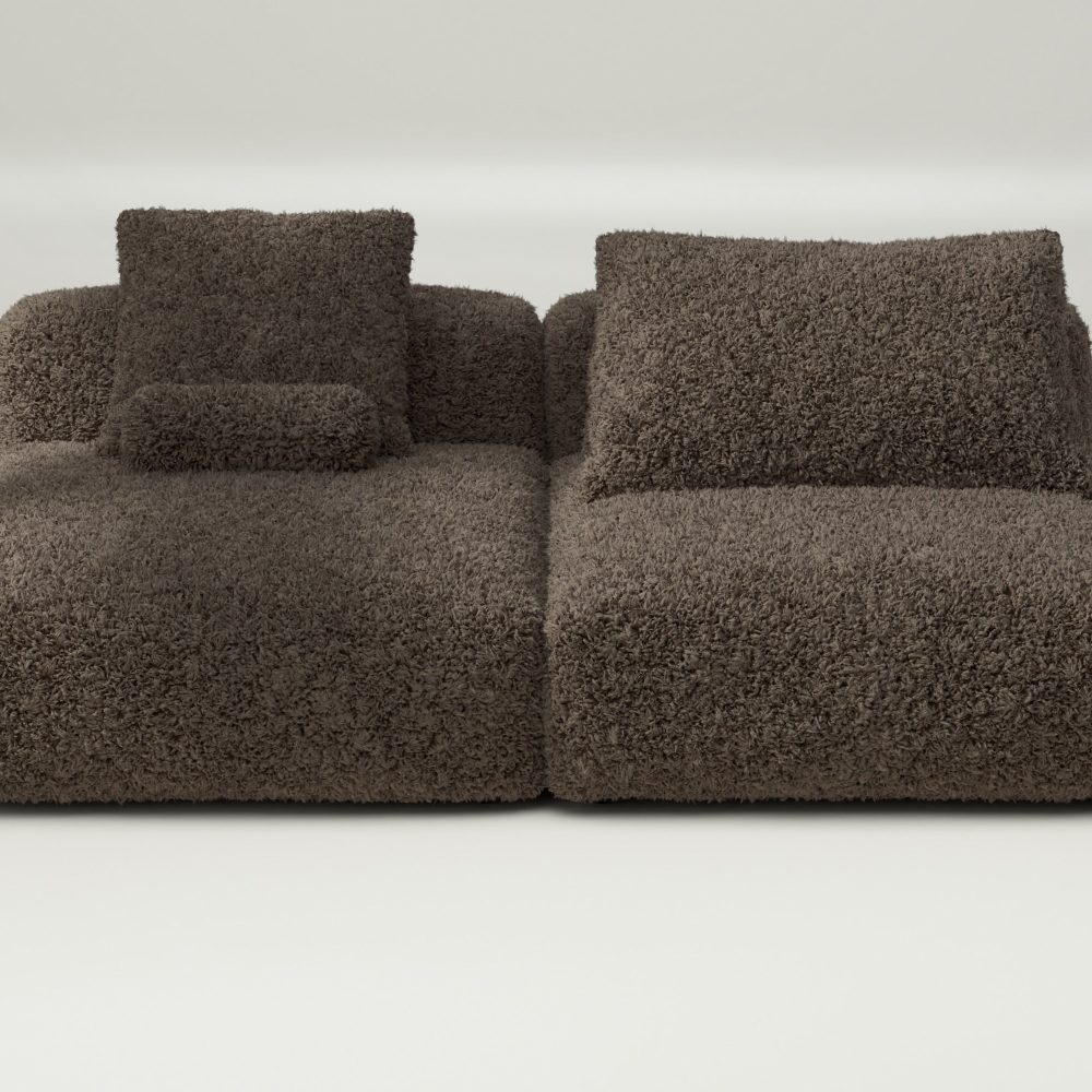 vetsak | Sofa Set 01 XLarge - doodle - cacao | Modular Sofa | 3.5 Seater