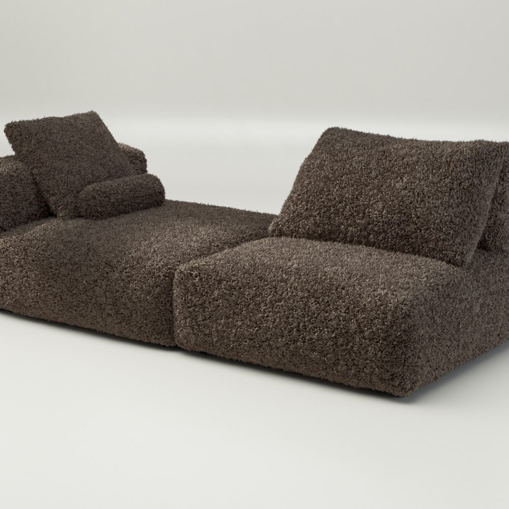 vetsak | Sofa Set 01 XLarge - doodle - cacao | Modular Sofa | 3.5 Seater