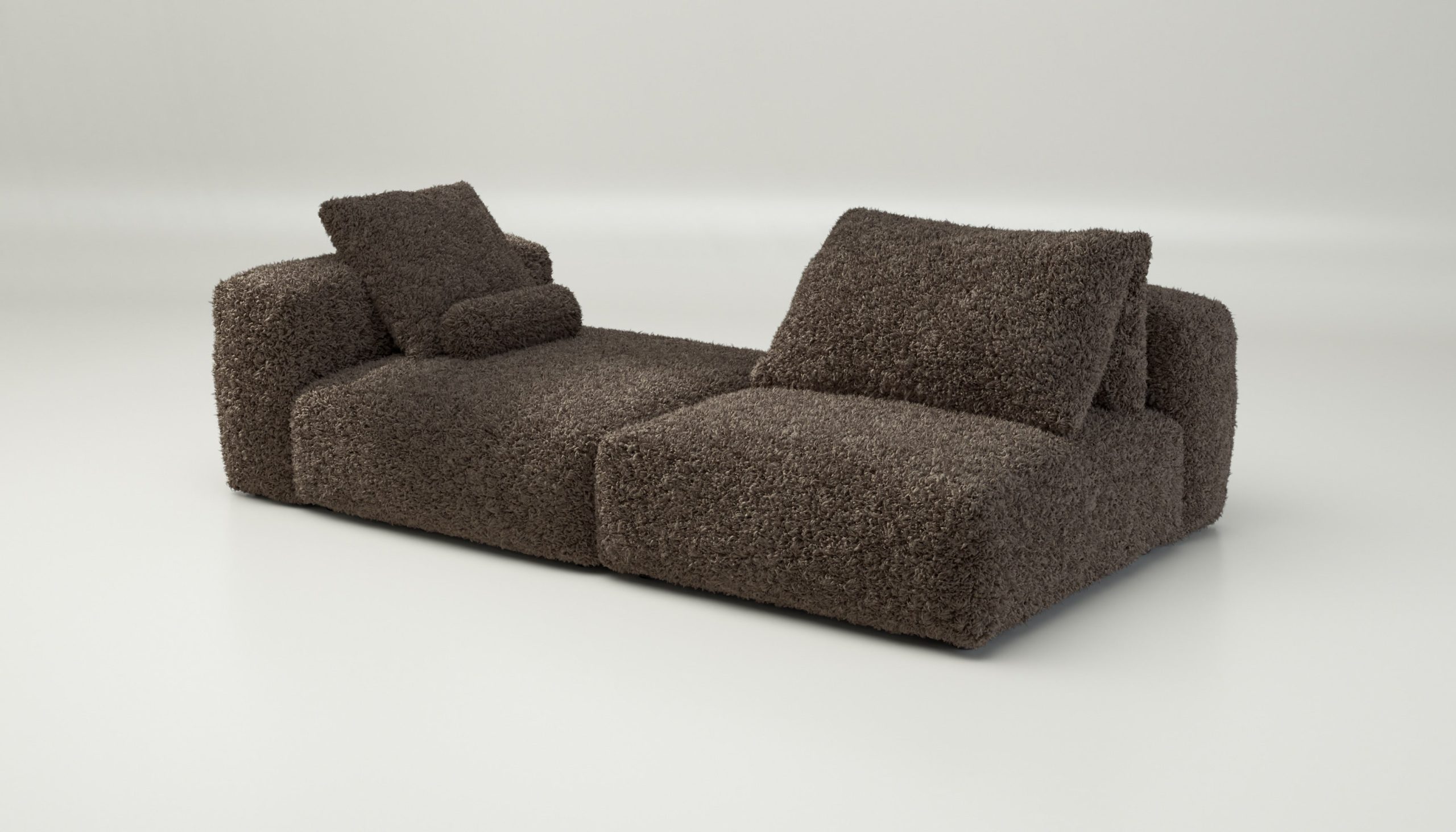 vetsak | Sofa Set 01 XLarge - doodle - cacao | Modular Sofa | 3.5 Seater