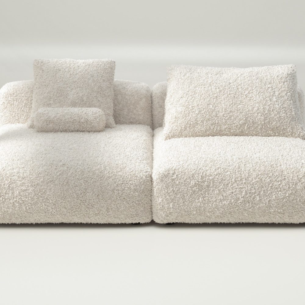 vetsak | Sofa Set 01 XLarge - doodle - creme | Modular Sofa | 3.5 Seater