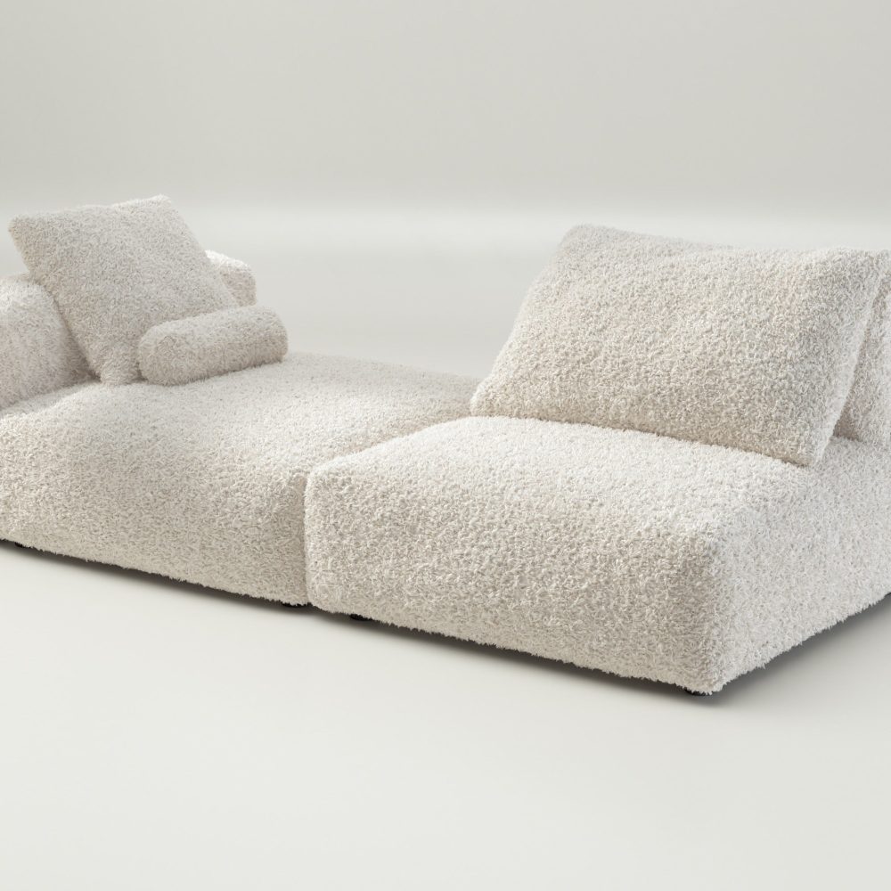 vetsak | Sofa Set 01 XLarge - doodle - creme | Modular Sofa | 3.5 Seater