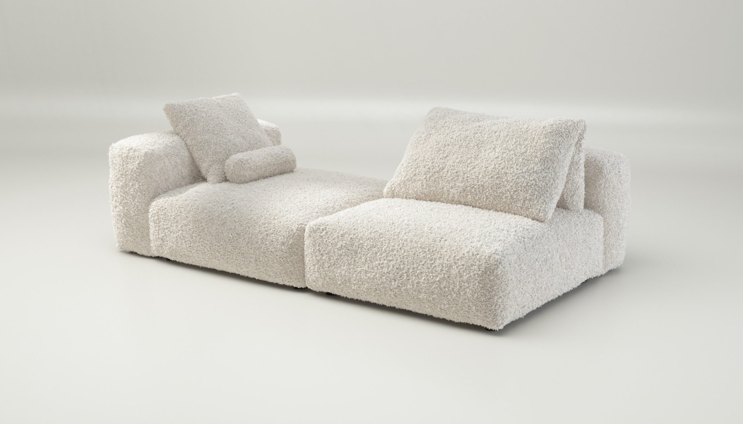 vetsak | Sofa Set 01 XLarge - doodle - creme | Modular Sofa | 3.5 Seater
