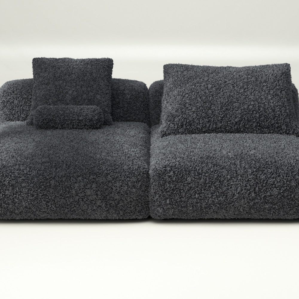 vetsak | Sofa Set 01 XLarge - doodle - dark grey | Modular Sofa | 3.5 Seater