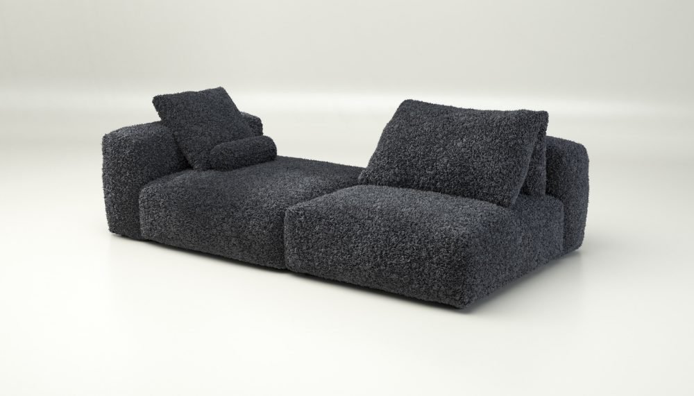 vetsak | Sofa Set 01 XLarge - doodle - dark grey | Modular Sofa | 3.5 Seater