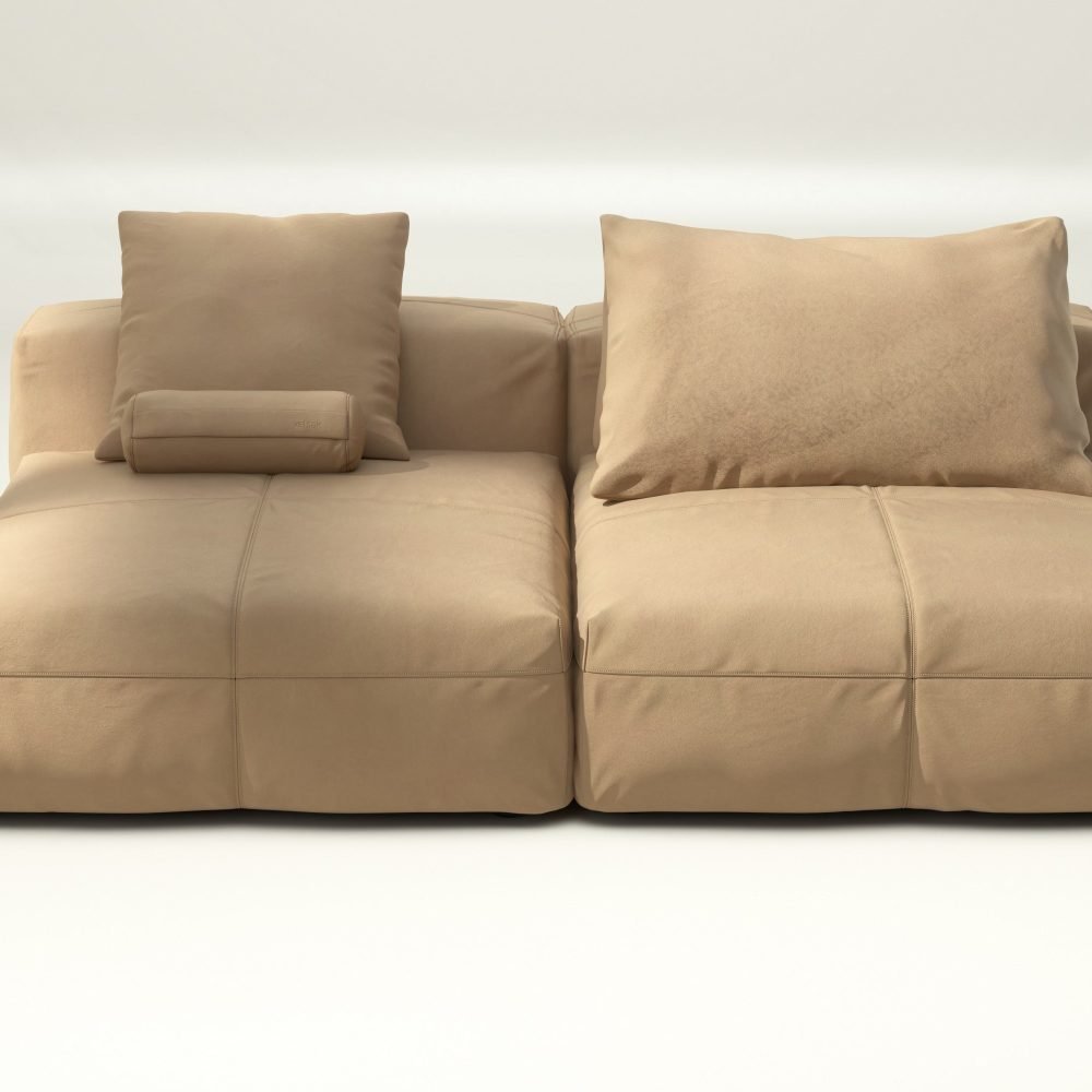vetsak | Sofa Set 01 XLarge - leather - beige | Modular Sofa | 3.5 Seater