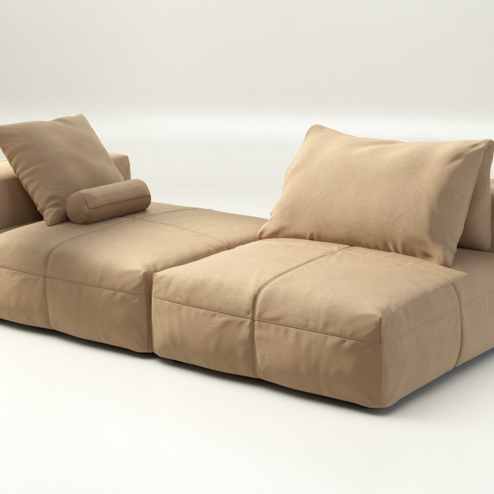 vetsak | Sofa Set 01 XLarge - leather - beige | Modular Sofa | 3.5 Seater