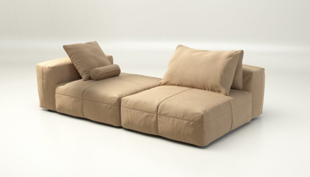 vetsak | Sofa Set 01 XLarge - leather - beige | Modular Sofa | 3.5 Seater