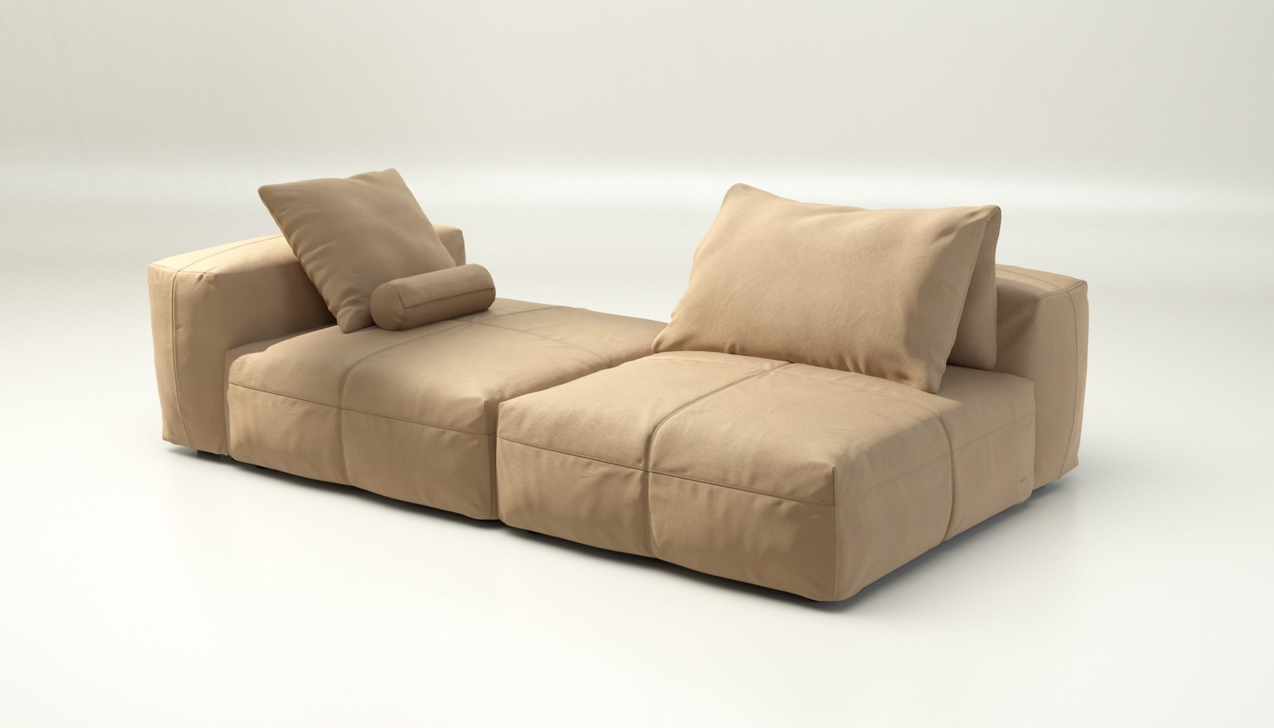 vetsak | Sofa Set 01 XLarge - leather - beige | Modular Sofa | 3.5 Seater