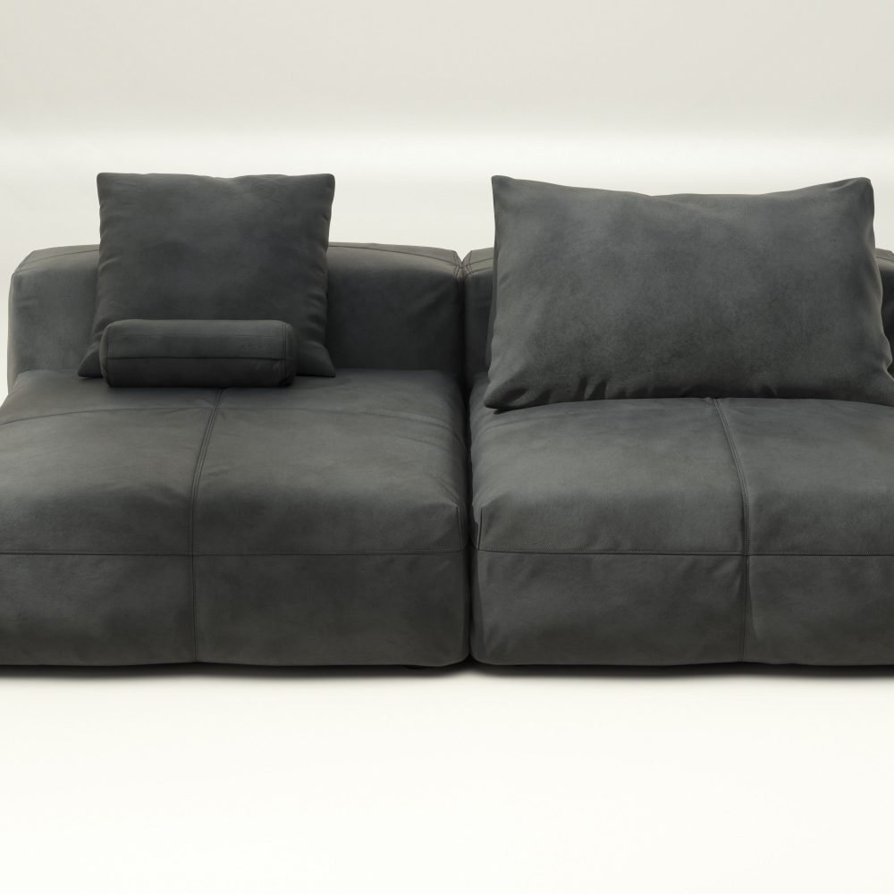 vetsak | Sofa Set 01 XLarge - leather - dark grey | Modular Sofa | 3.5 Seater