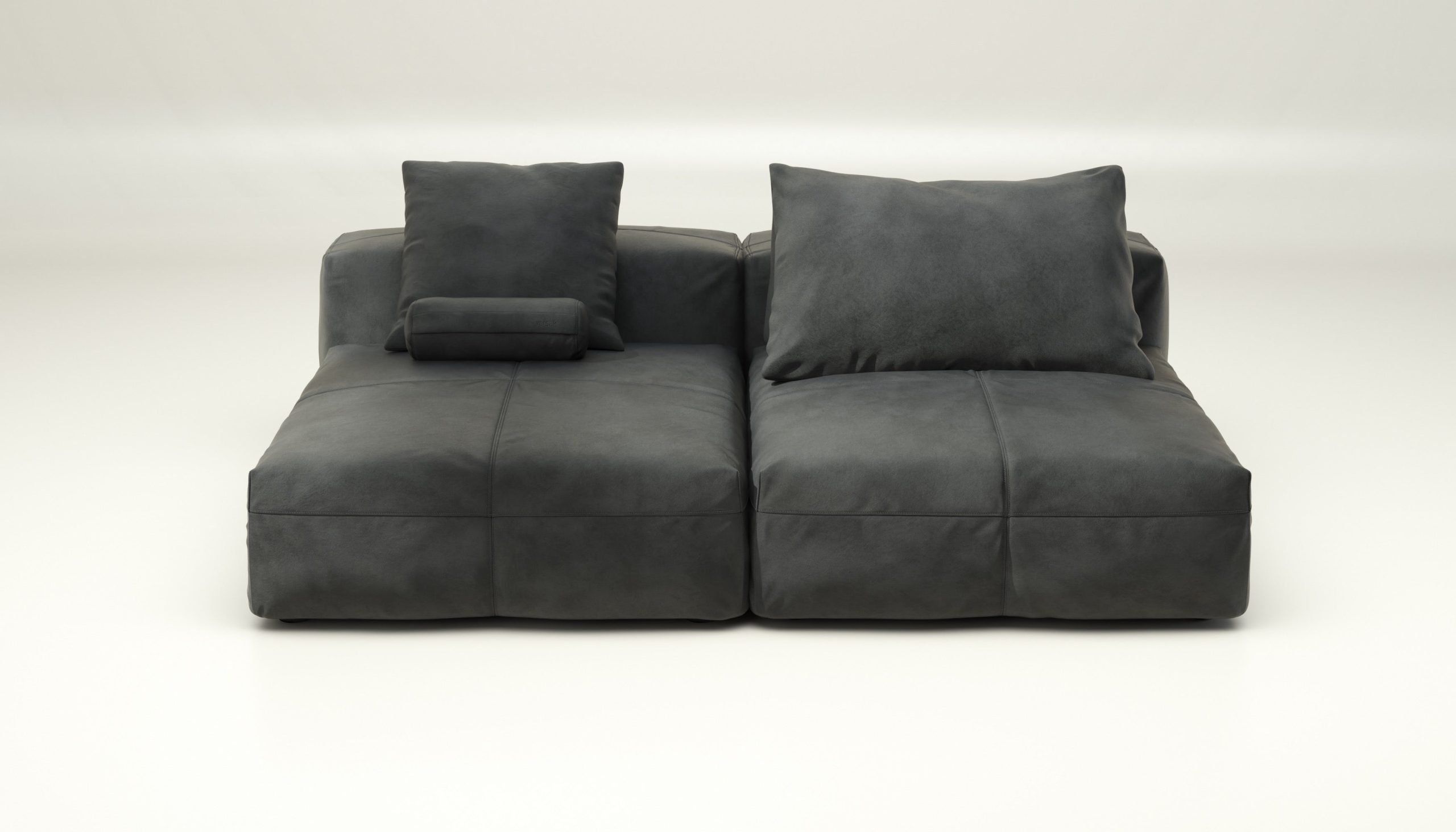 vetsak | Sofa Set 01 XLarge - leather - dark grey | Modular Sofa | 3.5 Seater