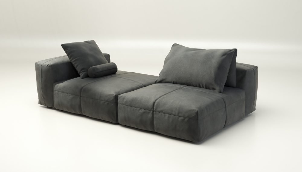 vetsak | Sofa Set 01 XLarge - leather - dark grey | Modular Sofa | 3.5 Seater