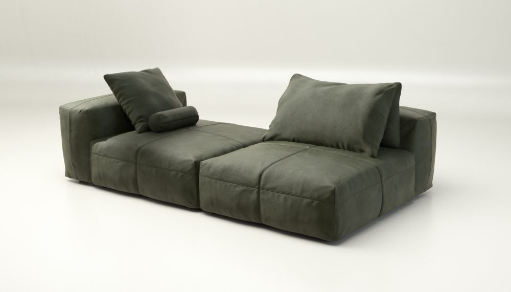 vetsak | Sofa Set 01 XLarge - leather - olive | Modular Sofa | 3.5 Seater