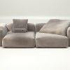 vetsak | Sofa Set 02 Large - cord velour - platinum | Modular Sofa | 3.5 Seater | Big Sofa