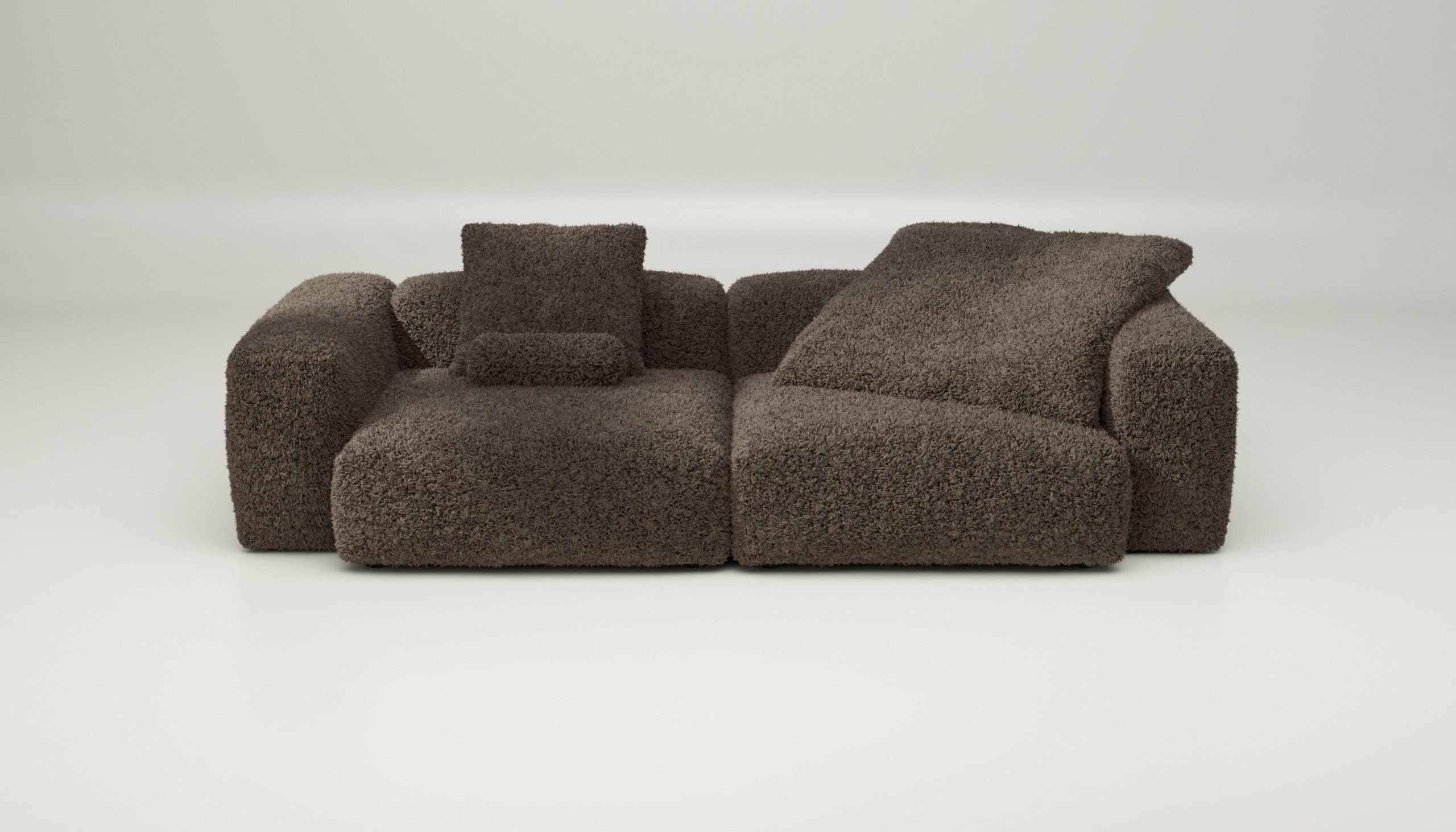 vetsak | Sofa Set 02 Large - doodle - cacao | Modular Sofa | 3.5 Seater | Big Sofa