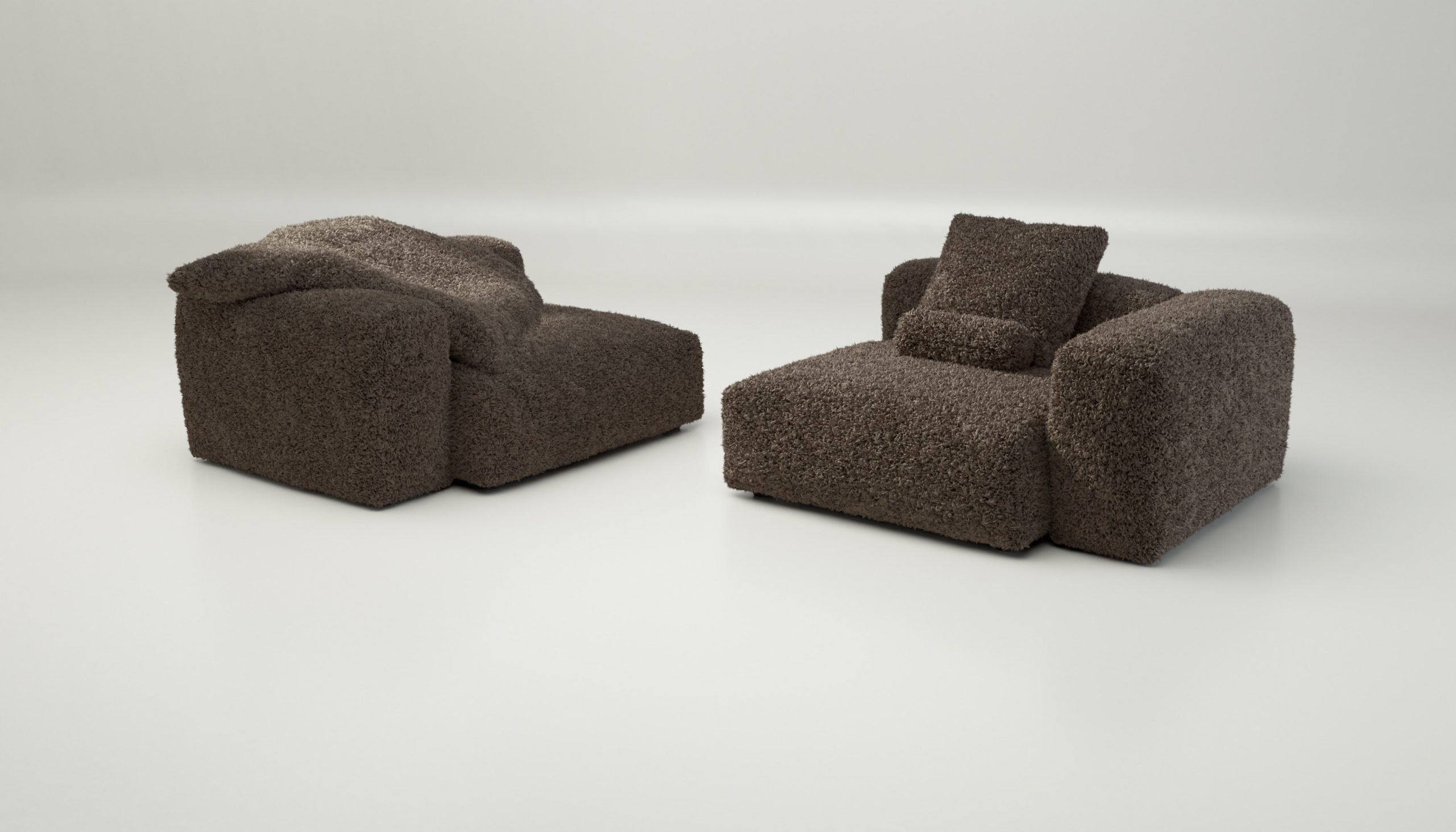 vetsak | Sofa Set 02 Large - doodle - cacao | Modular Sofa | 3.5 Seater | Big Sofa