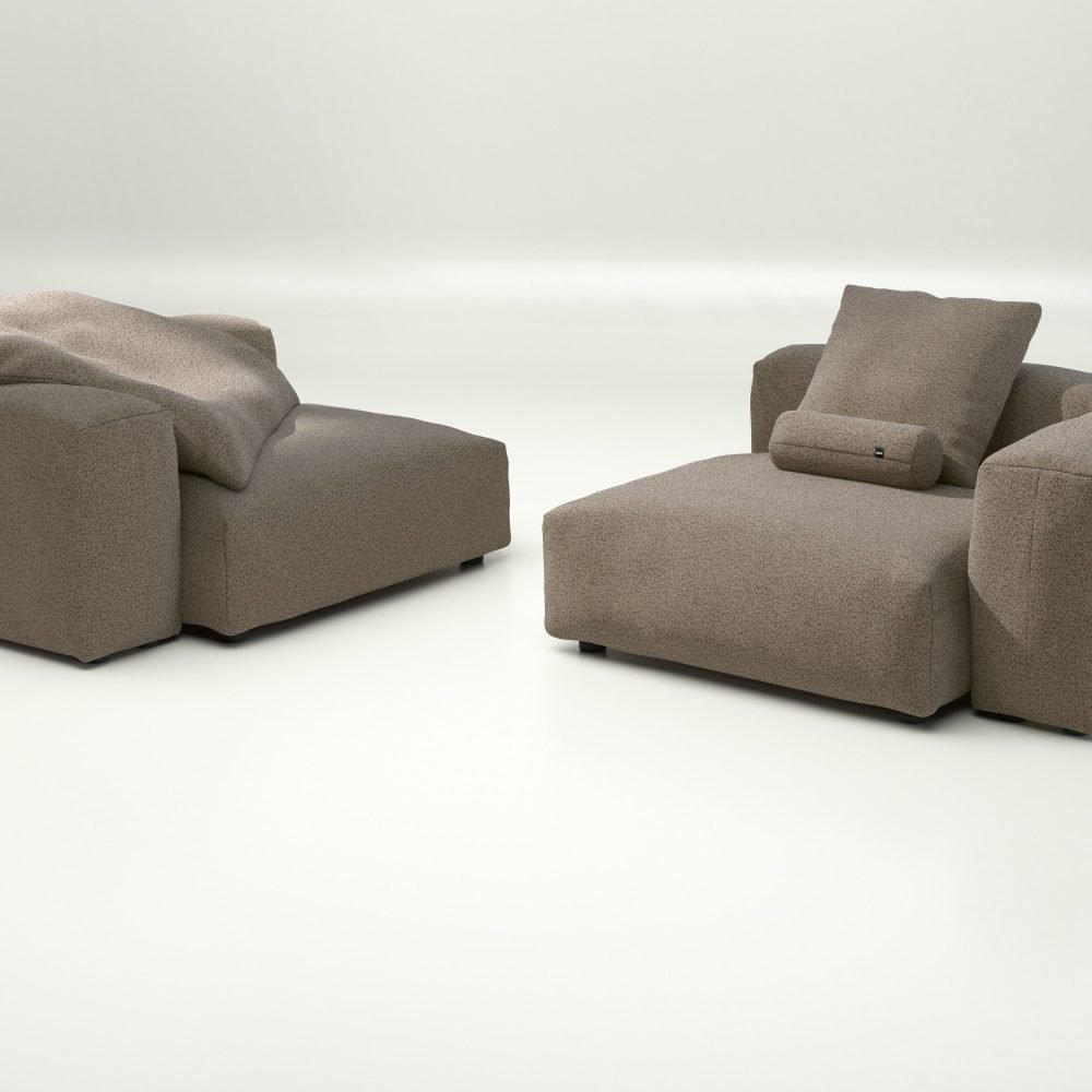 vetsak | Sofa Set 02 Large - loop loop - taupe | Modular Sofa | 3.5 Seater | Big Sofa