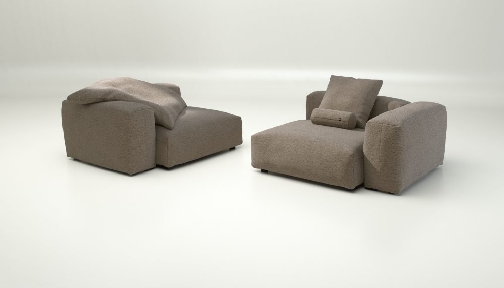 vetsak | Sofa Set 02 Large - loop loop - taupe | Modular Sofa | 3.5 Seater | Big Sofa