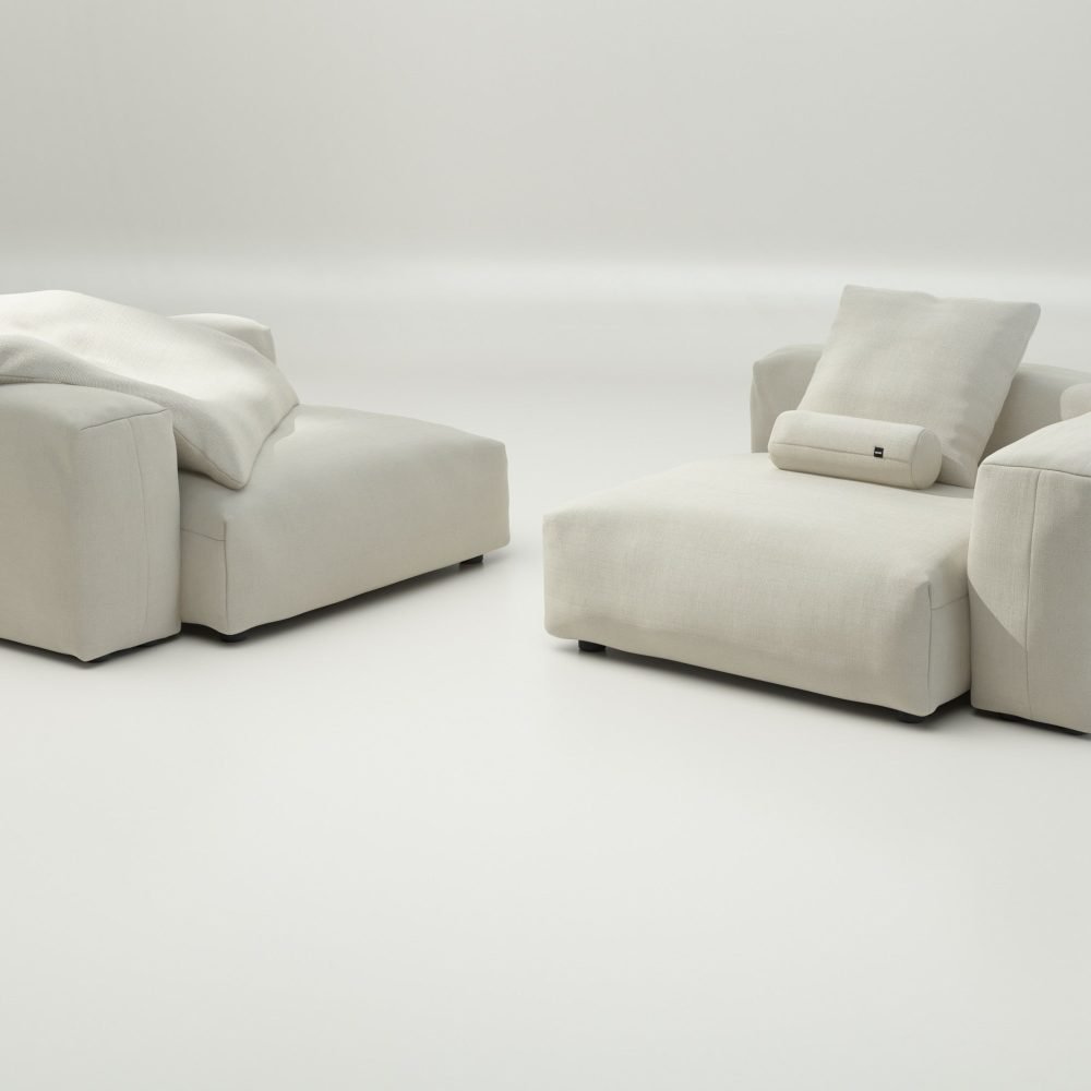 vetsak | Sofa Set 02 Large - pique - creme | Modular Sofa | 3.5 Seater | Big Sofa