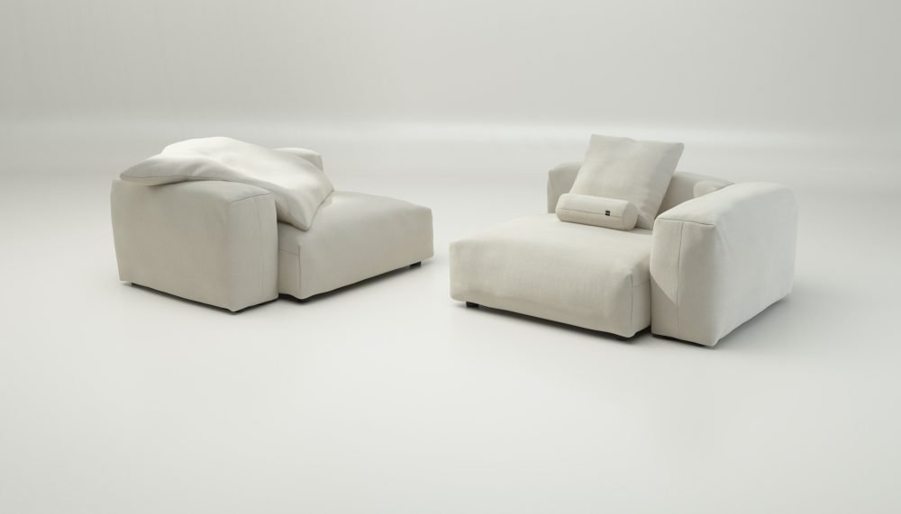 vetsak | Sofa Set 02 Large - pique - creme | Modular Sofa | 3.5 Seater | Big Sofa