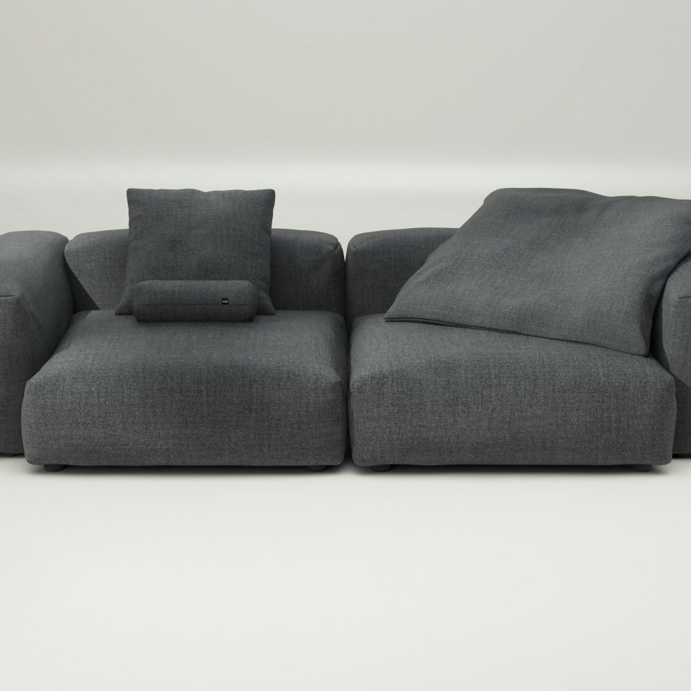 vetsak | Sofa Set 02 Large - pique - dark grey | Modular Sofa | 3.5 Seater | Big Sofa